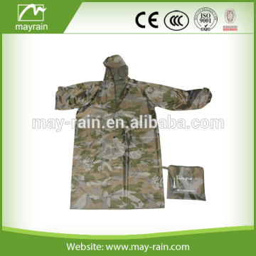 MEN OUTDOOR JACKET CAMOUFLAGE LONG RAINCOAT