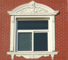 Grey Window Decorative Trim Moulding , Polishing Sandstone Frame
