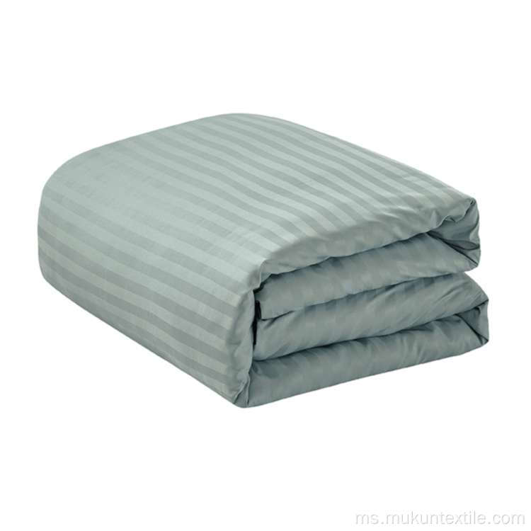 100% poliester disesuaikan jacquard stripe comforter set