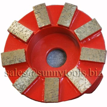 Segmented diamond grinding disc for stone concrete