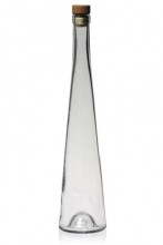500ml Clear Glass Dimpled Base Tapered-Top Wine Bottles