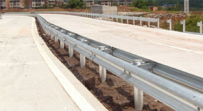 Highway guardrail drilling, piling and pile extracting 