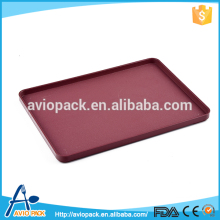 Cheap dark red disposable plastic serving trays for inflight