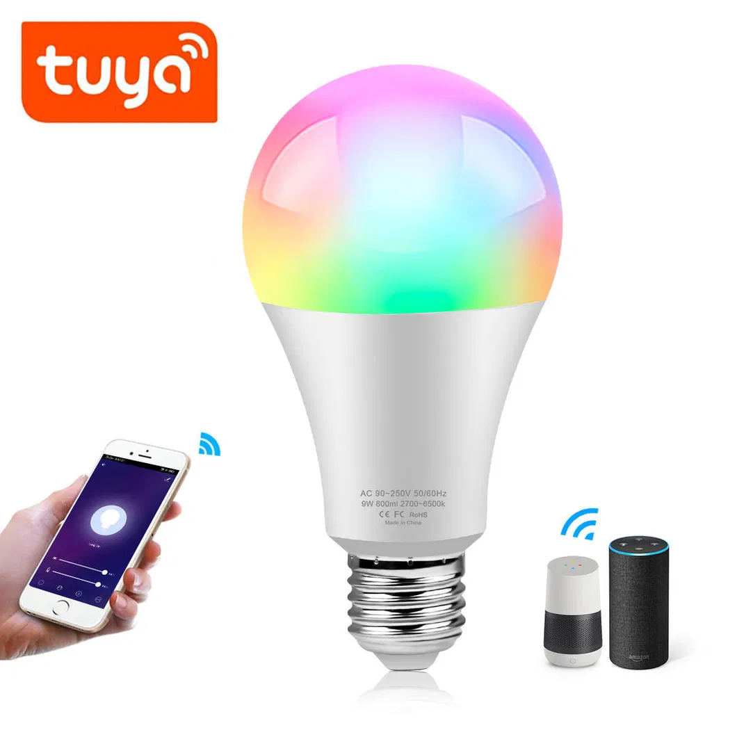 Smart RGBW LED Bulb with Voice Control for Home Lighting