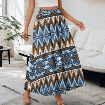 Latest Aztec Western Retro National Style Long Skirt for Women