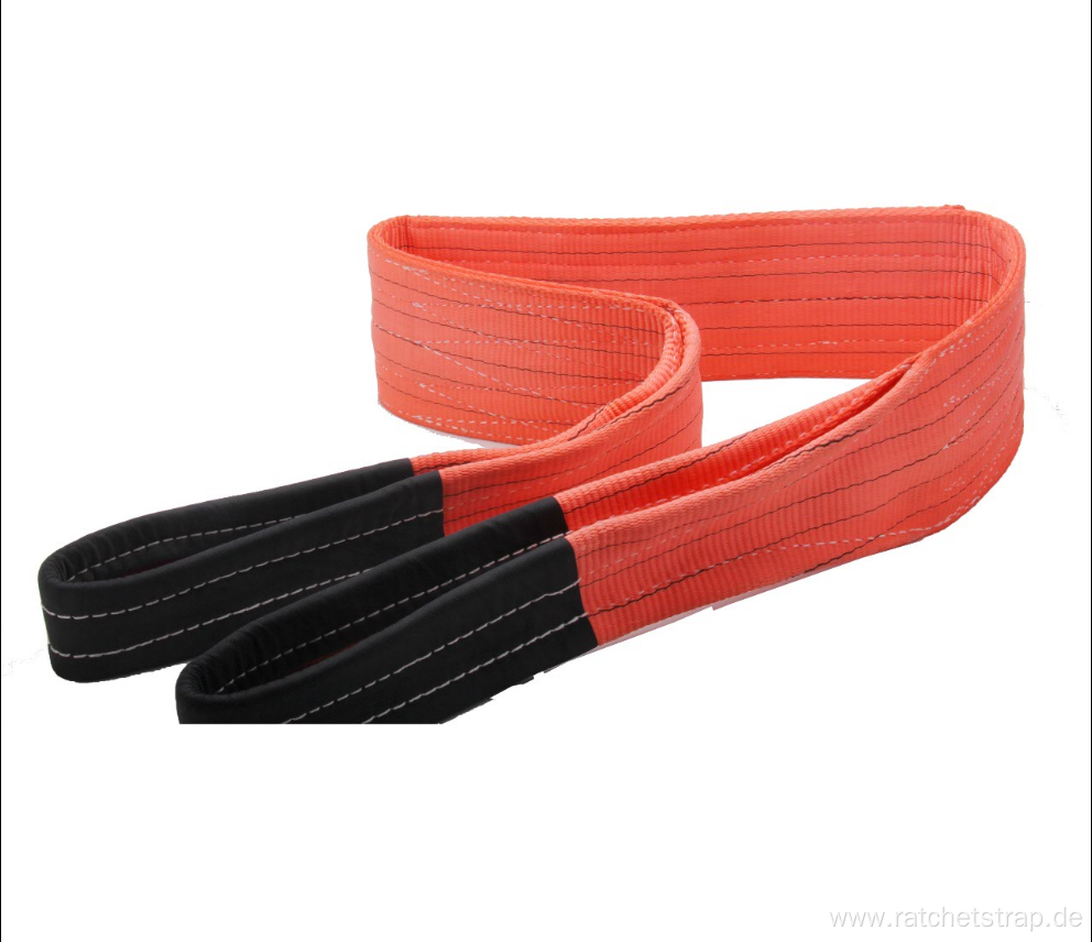 5T Loading Capacity 100% Polyester Webbing Sling Lifting Belt