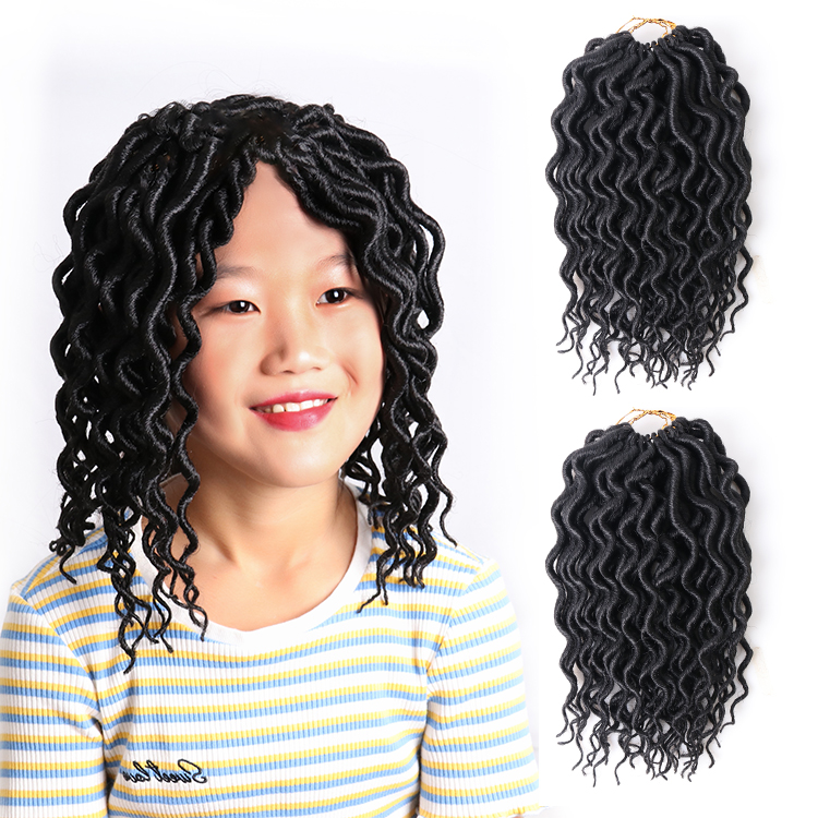 Julianna Synthetic Kids Hair Extensions Crochet Kid Style Machine Wholesale Korean Faux Locs Designer Kids Curly Hair