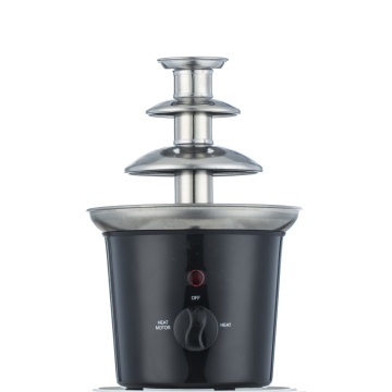 Classic 3-Layer Mini Electric Chocolate Fountain Machine with Plastic Design