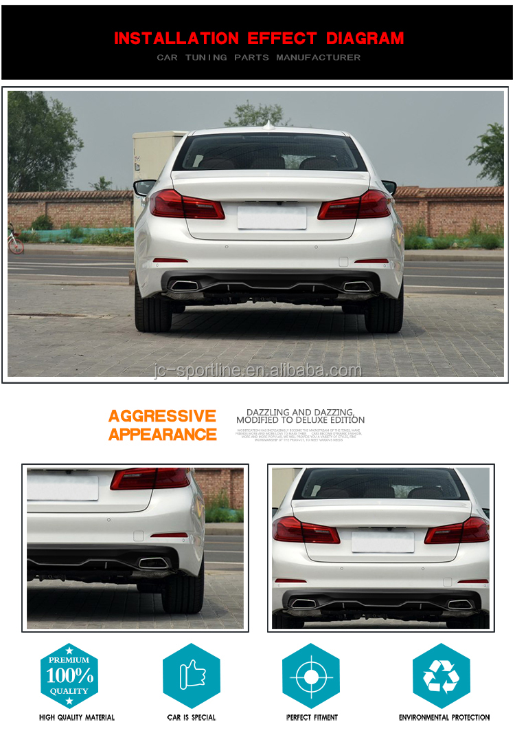 MP Style Carbon Fiber Rear Lip Spoiler for BMW G30 530i 540i 2017-2018