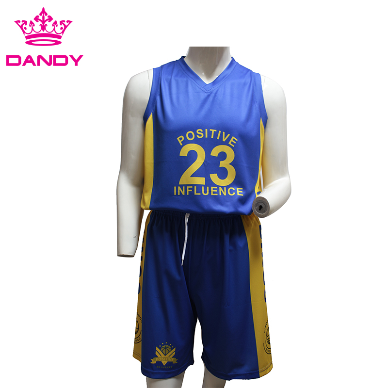 V neck sublimated basketball jersey