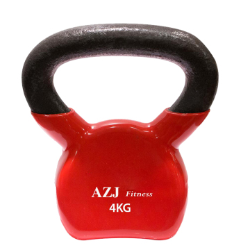 4KG Red Vinyl Coated Kettlebell