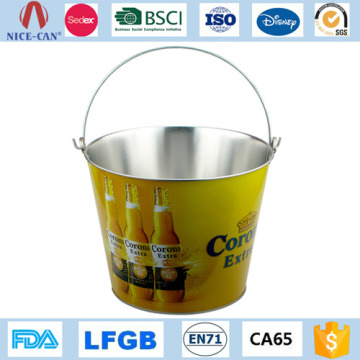 Promotional metal beer ice bucket, Tin ice bucket, Customized metal ice bucket