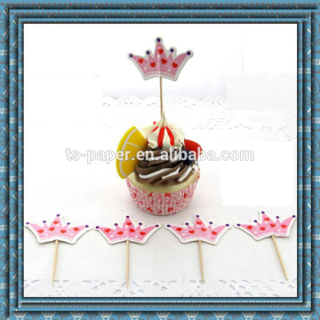 Crown cake plastic Tooth Pick