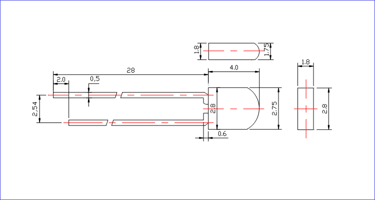 490 nm LED