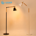 LEDER Lampade da terra uniche in legno