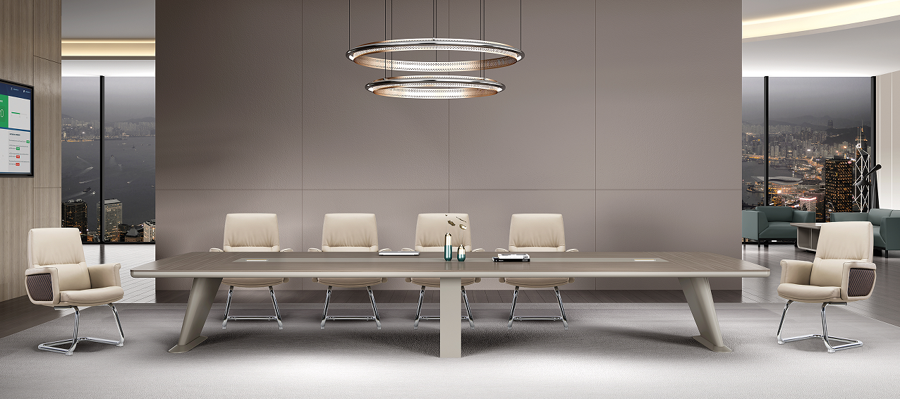 Mesa de conferência de painel grande Large panel conference table