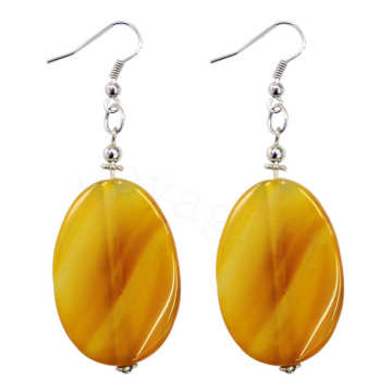 Natural Gemstone Agate Earring