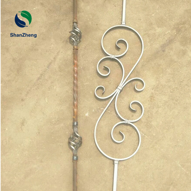 Stair Railing Wrought iron Decoration Parts Forged balusters Wrought Iron Poles