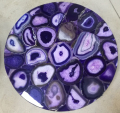 meja samping batu akik ungu batu semi mulia