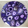 semi precious stone purple agate side table