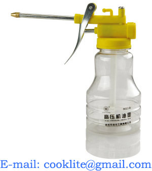 300CC Transparent High Pressure Pump Oiler Lubricating Oil Can Plastic Pot Plastic Oil Can