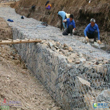 sell galvanized gabion basket for river project/gabion basket price