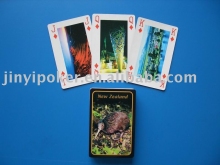 Plastic coated playing card