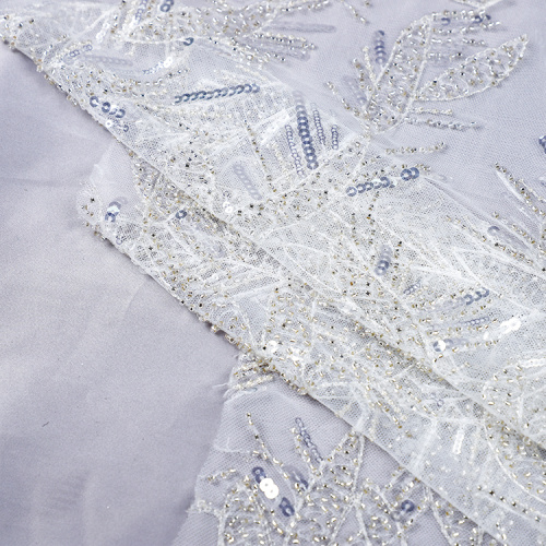 Nuovo tessuto di paillettes di cristallo lucido dal design alla moda