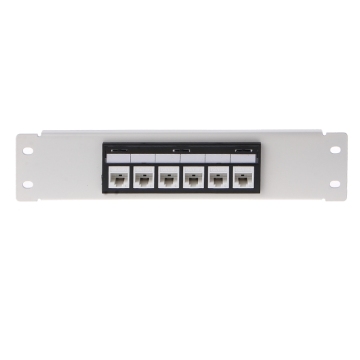 RJ45 CAT6 6 Ports Patch Panel Frame With RJ45 Keyston Module Jack Connector