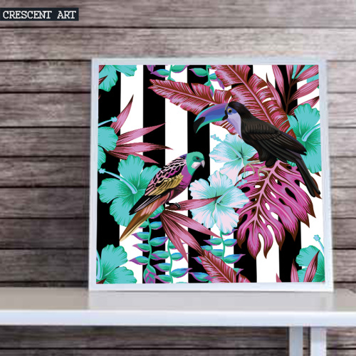 Summer Pop Colour Wall Art Tropical Wildlife Canvas Print