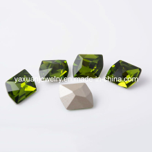 Hot Olivine Crystal Fancy Stone Beads