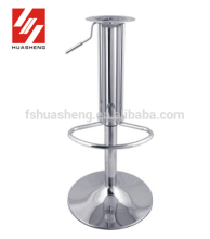 chromed finished height adjustable bar stool base with footrest