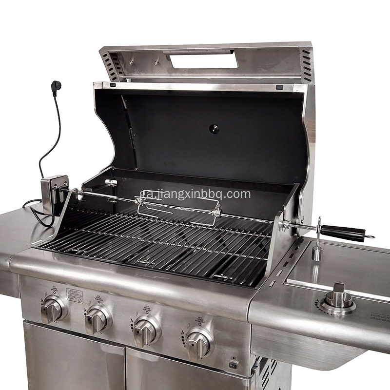 Kit Rotisserie Athsholáthair Grill Uilíoch Dualgas Trom