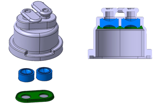 36mm Euro Cap BFS Flip Type (PP/PE)