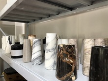white marble decorative vases