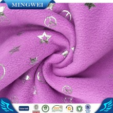 polyester DTY printed polar fox racing fleece fabric with brushed and antiplling for soft blanket