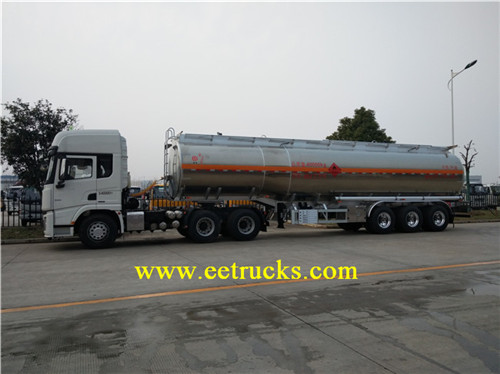 Aluminium alloy 40 CBM Petroli Tanker Semi Trailers