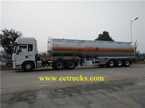 Aluminum Alloy 40 CBM Gasoline Tanker Semi Trailers