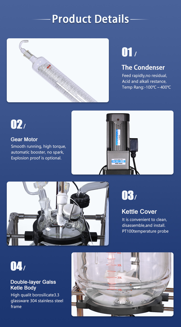 Lab Thermometer Soxhlet Crystallization Reactor