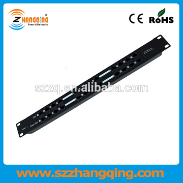 PoE patch panel 12 port 100M POE passive injector rackmountable, multiport PoE injector