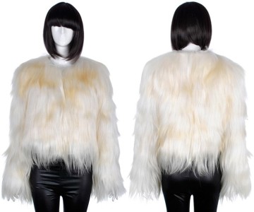 YR083 Genuine Kadissia Goat Fur Jacket Women Bespoke Order Fur Coat