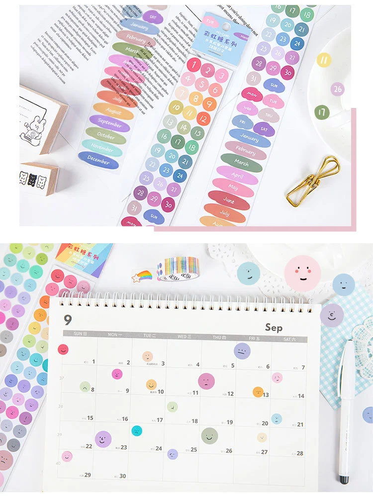 Rainbow Stickers of Stripe Packed
