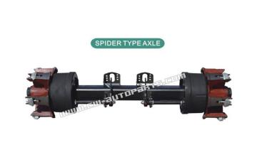 Six spider hub bogie axle