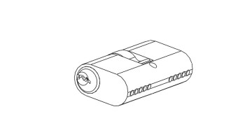 Small Oval cylinder lock double side