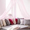 Girls Princess Mosquito Nets Silver Sequined Canopy
