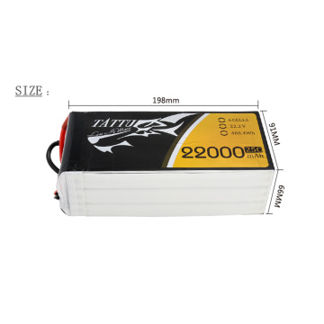 TATTU 22000mAh 6S 25C 22,2V Lipo Drönarbatteri