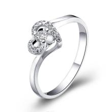 Heart-shaped love ring 925 sterling silver ring