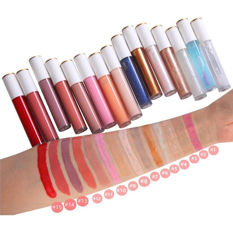 Best Selling Vegan Liquid Lipstick Shimmer Cosmetic Glossy Lipgloss Private Label Makeup Lip Gloss Glitter