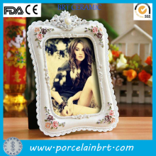 Elegant Sexy Girl Sawtooth Photo Frame with Rose