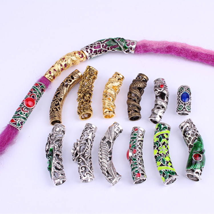 Hair Jewelry Rings Decorations Pendants Aluminum Dreadlocks Beads Metal Cuffs Hair Decorations Rings Accessories